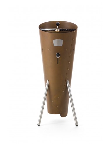 ConoGrill Corten, barbecue a legna da esterno con griglia