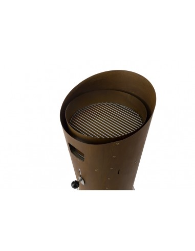 ConoGrill Corten, barbecue a legna da esterno con griglia