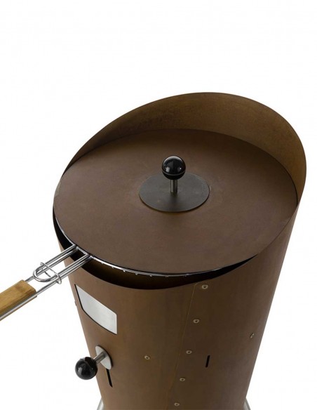 ConoGrill Corten Full, barbecue a legna da esterno con accessori inclusi