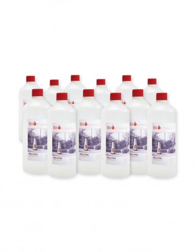 Bottiglia 1lt Bioetanolo neutro (confezione da 12 bottiglie)