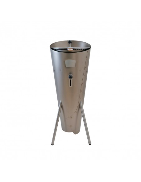 ConoGrill Inox, barbecue a legna da esterno con griglia